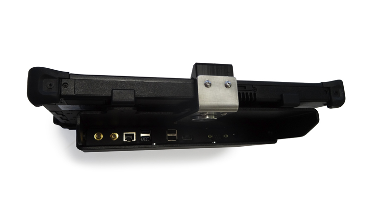 Top View of Tablet Mounted in Dock